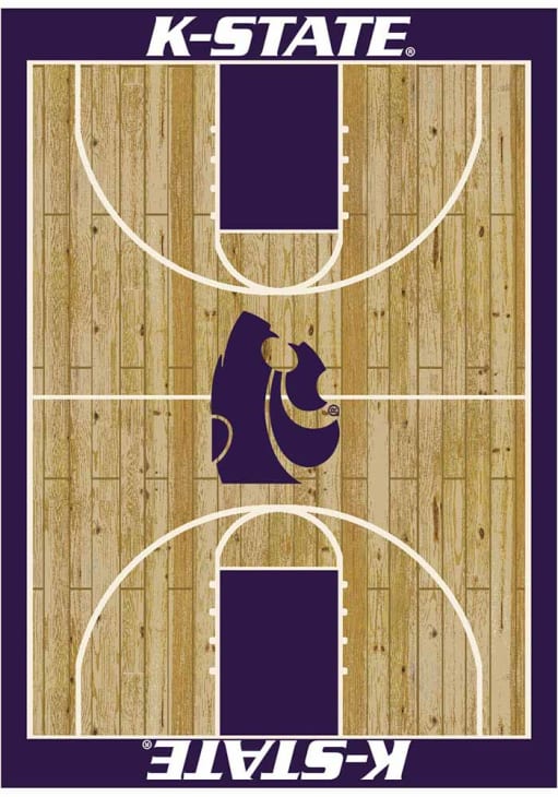 K-State Wildcats 4x6 Courtside Interior Rug - Wood
