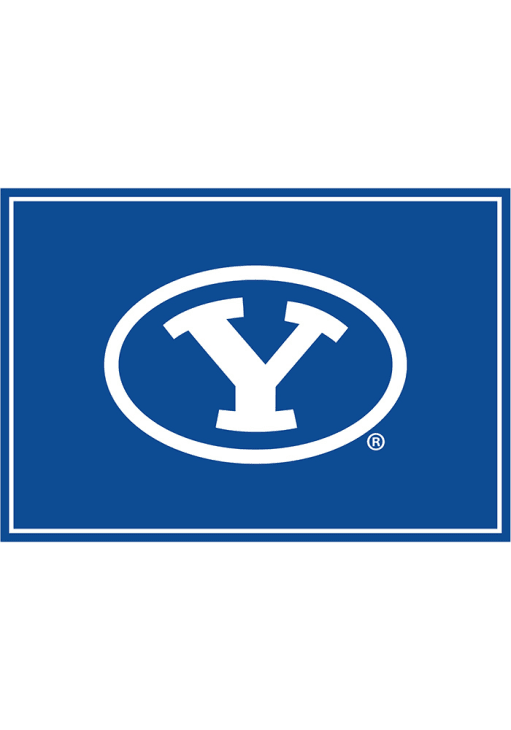 BYU Cougars 8x11 Spirit Interior Rug - Royal Blue