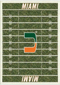 Miami Hurricanes 4x6 Homefield Interior Rug - Green
