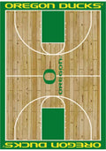 Oregon Ducks 8x11 Courtside Interior Rug - Wood