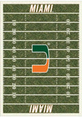 Miami Hurricanes 8x11 Homefield Interior Rug - Green