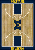 Michigan Wolverines 6x8 Courtside Interior Rug - Blue