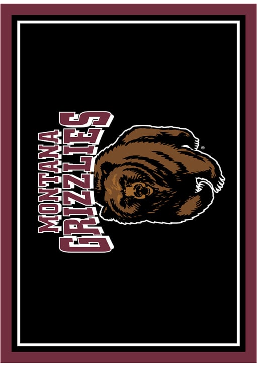Montana Grizzlies 8x11 Spirit Interior Rug - Black