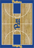 Pitt Panthers 6x8 Courtside Interior Rug - Wood