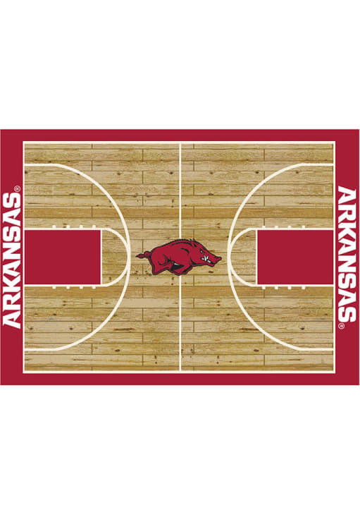Arkansas Razorbacks 6x8 Courtside Interior Rug - Cardinal Red