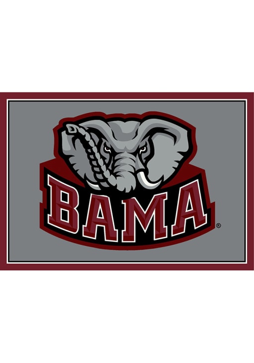 Alabama Crimson Tide 8x11 Spirit Interior Rug - Ash