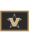 Vanderbilt Commodores 4x6 Spirit Interior Rug - Black