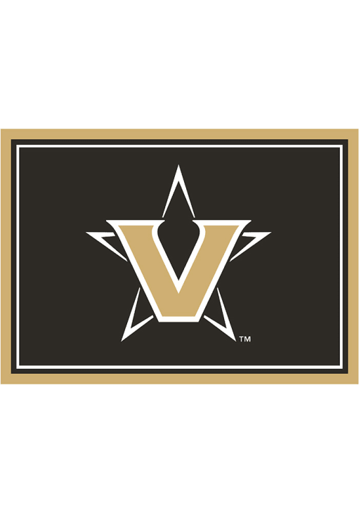 Vanderbilt Commodores 4x6 Spirit Interior Rug - Black