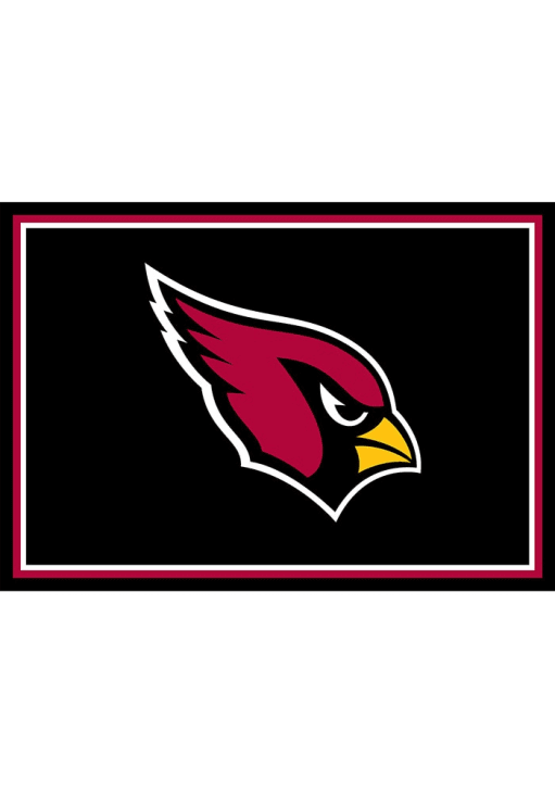 Arizona Cardinals 3x4 Area Rug Interior Rug - Black