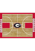Georgia Bulldogs 8x11 Courtside Interior Rug - Black
