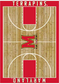 Maryland Terrapins 4x6 Courtside Interior Rug - Wood