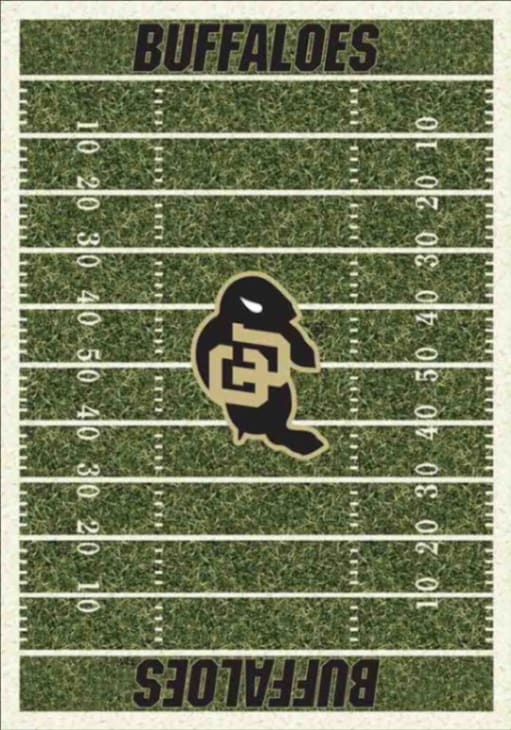 Colorado Buffaloes 6x8 Homefield Interior Rug - Black