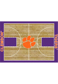 Clemson Tigers 8x11 Courtside Interior Rug - Purple