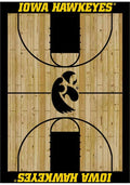 Iowa Hawkeyes 8x11 Courtside Interior Rug - Black