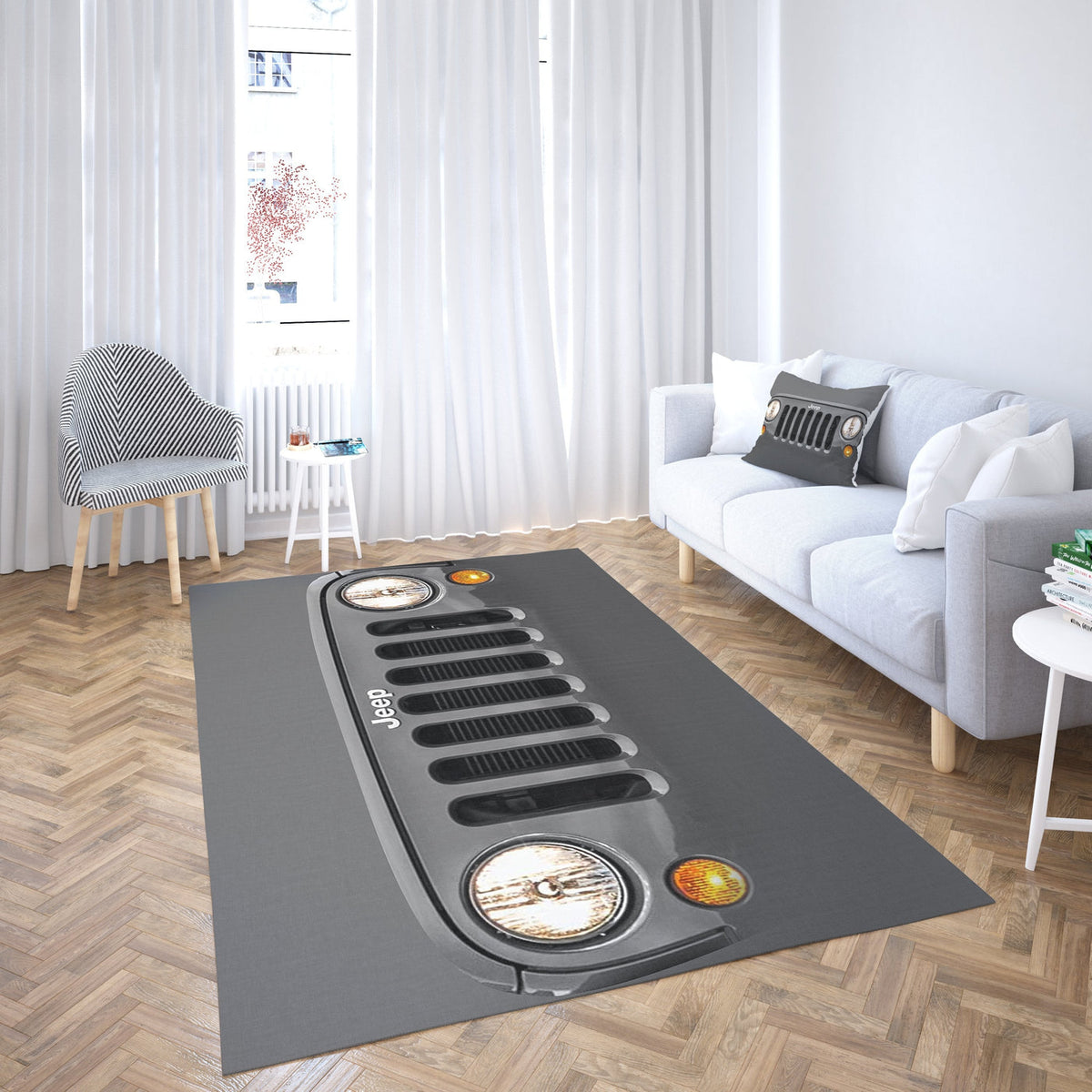 Jeep Gray Color Carpet Living Room-Area Rug TN1607261547