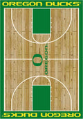 Oregon Ducks 6x8 Courtside Interior Rug - Wood