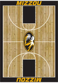Missouri Tigers 8x11 Courtside Interior Rug - Wood