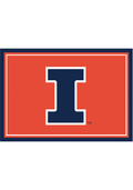 Illinois Fighting Illini 3x4 Area Interior Rug - Orange