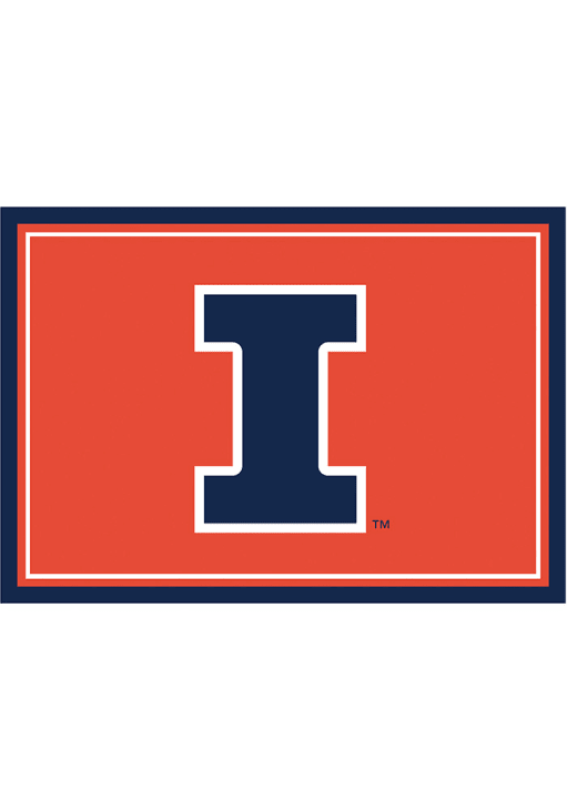 Illinois Fighting Illini 3x4 Area Interior Rug - Orange
