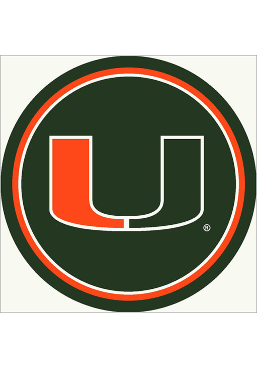 Miami Hurricanes 64" Diameter Interior Rug - Green