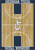 GA Tech Yellow Jackets 6x8 Courtside Interior Rug - Wood