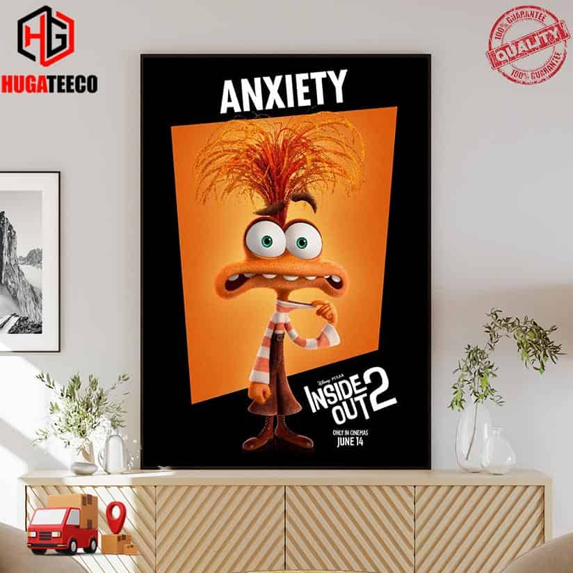 Anxiety Character In Inside Out 2 Only In Cinemas June 14 Poster Canvas