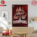 Back-To-Back-To-Back South Carolina Gamecocks 2024 Women‚Äôs Basketball Regular Season Champions SECWBB Poster Canvas
