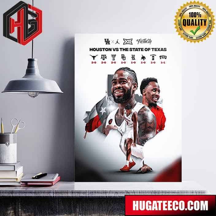 Best In Houston Men‚Äôs Hoops Housten Vs The State Of Texas Poster Canvas