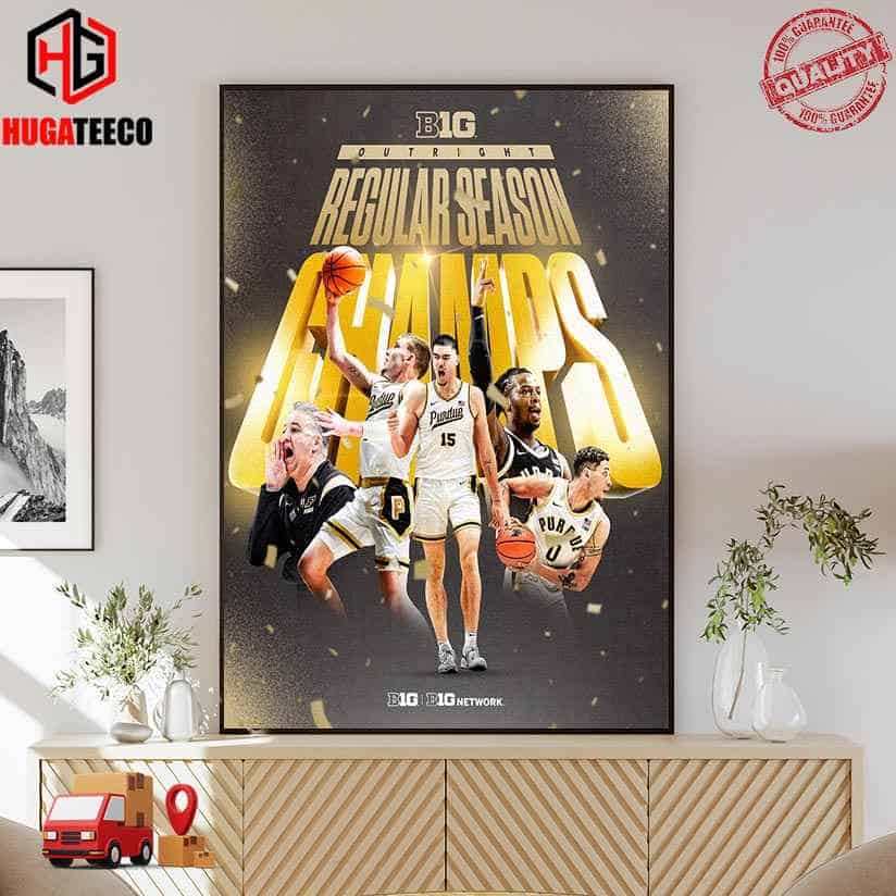 Big Outright Regular Season Champs Big Ten Men‚Äôs Basketball Home Decor Poster Canvas