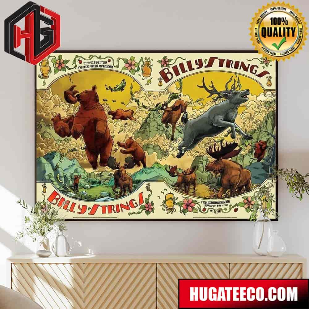 Billy Strings Show On May 17th 18th 2024 Fiddler‚Äôs Green Amphitheatre Greenwood Village Co Home Decor Poster Canvas
