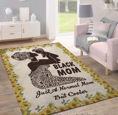 Black Mom Sunflower Rug