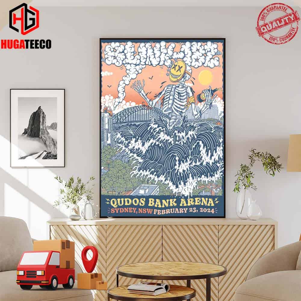 Blink-182 At Qudos Bank Arena Sydney NSW Fabruary 23 World Tour 2024 Poster Canvas