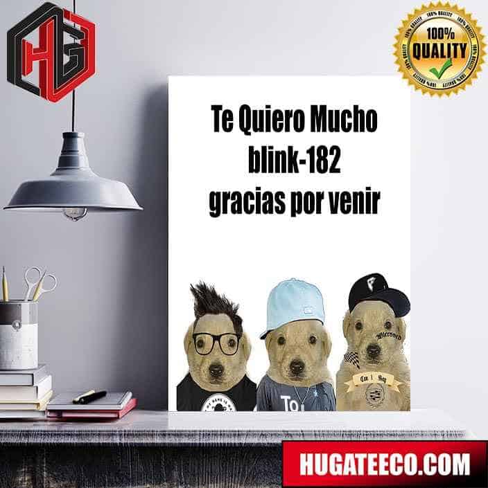 Blink-182 Competed For The First Time At The South American Pear Clpybrco On March Meme Poster Canvas