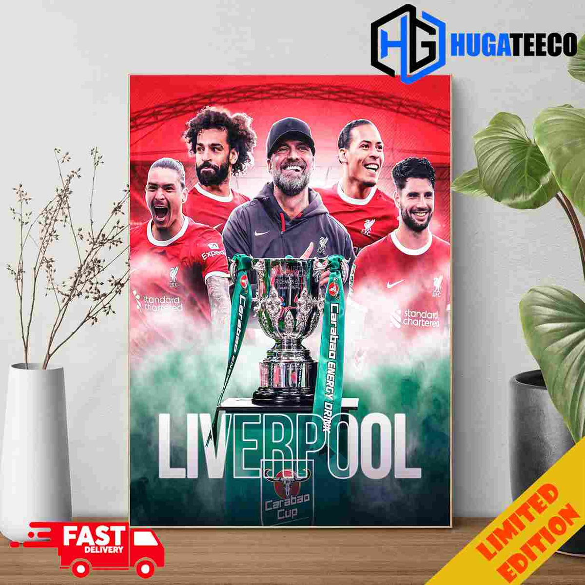 Captain Virgil Van Dijk Secures Liverpool‚Äôs Carabao Cup Triumph Against Chelsea With Winning Goal Poster Canvas