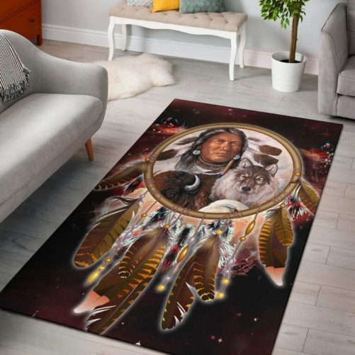 Native American Dreamcatcher Area Rug