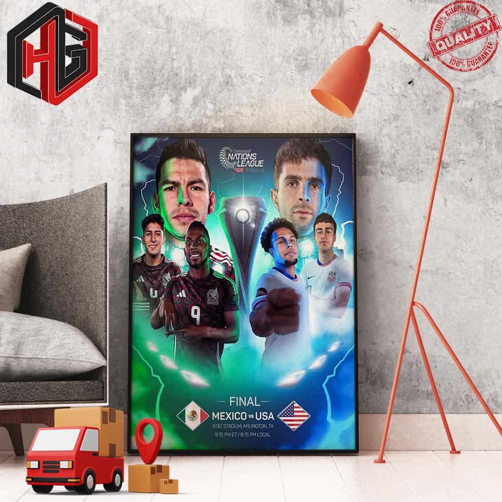 Concacaf Nations League Qatar Finals Mexico vs USA At AT And T Stadium Arlington TX Home Decor Poster Canvas