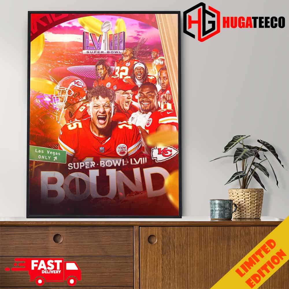 Congratulations AFC Championship Is Kansas City Chiefs And Heading To Super Bowl LVIII NFL Poster Canvas