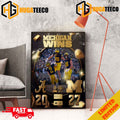 Congratulations Michigan Wolverines Is The Champions Rose Bowl Game CFB Season 2023-2024 Playoff Semifinal Merchandise Poster Canvas
