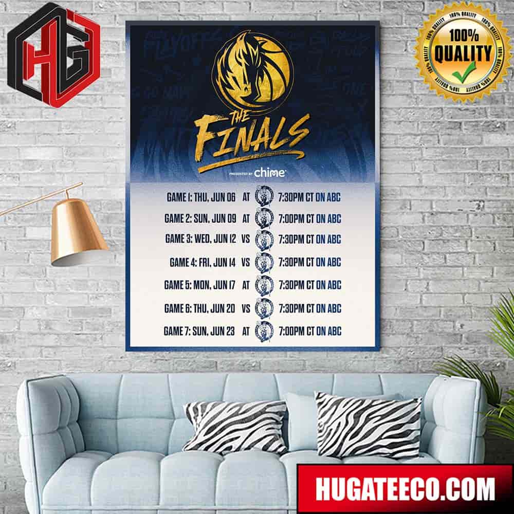 Dallas Mavericks Vs Boston Celtics The Finals NBA Schedule List Home Decor Poster Canvas