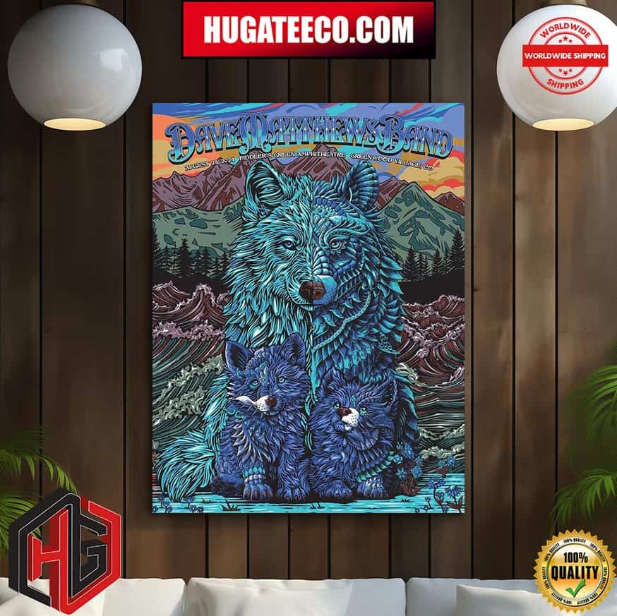 Dave Mathews Band Merch Poster On August 24th 2024 In Fiddler‚Äôs Green Amphitheatre In Greenwood Village Co Poster Canvas