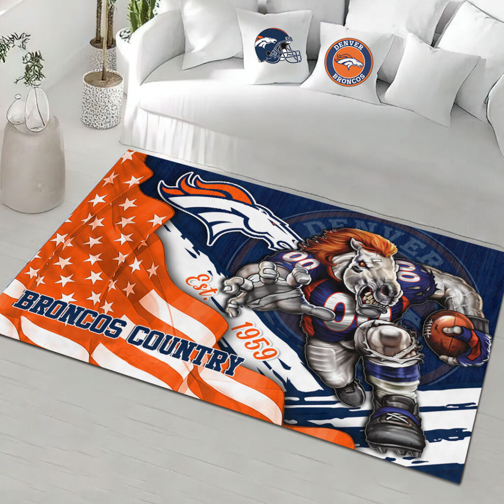Denver Broncos Rectangular Rug – HOATT13159