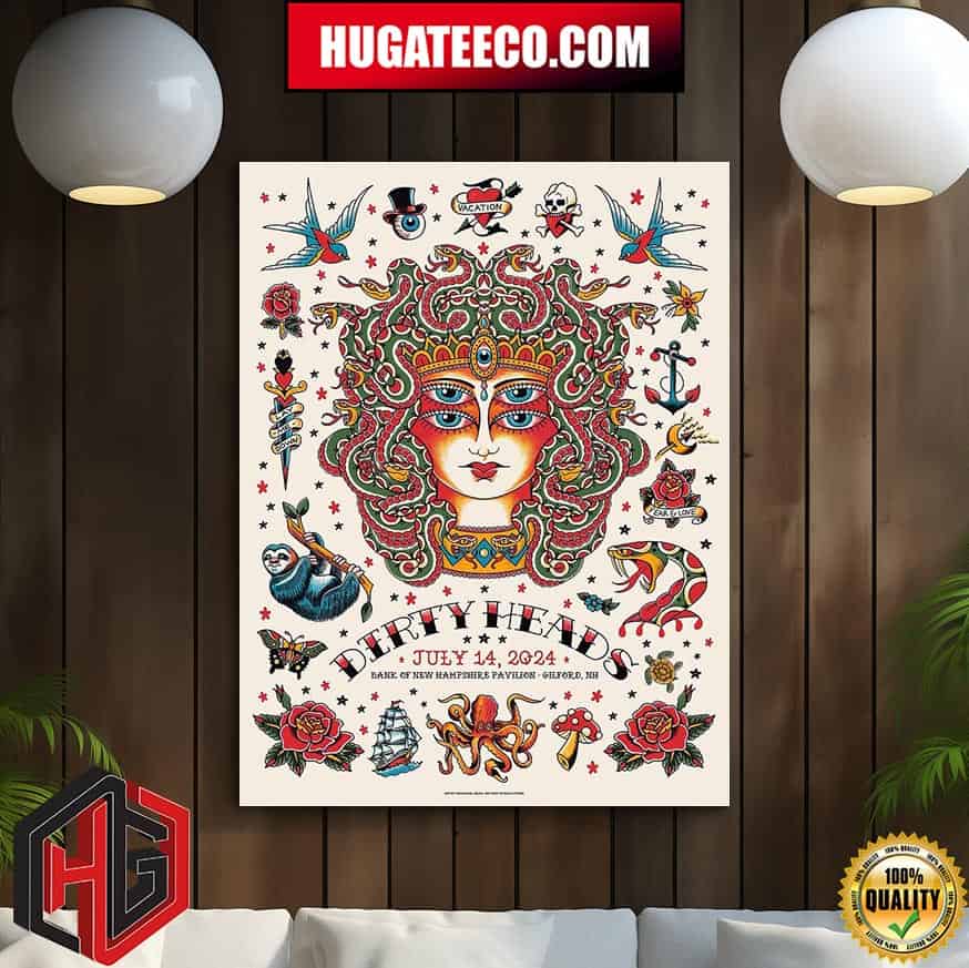 Dirty Heads Show On July 14 2024 In Gilford Nh At Bank Nh Pavilion Home Decor Poster Canvas