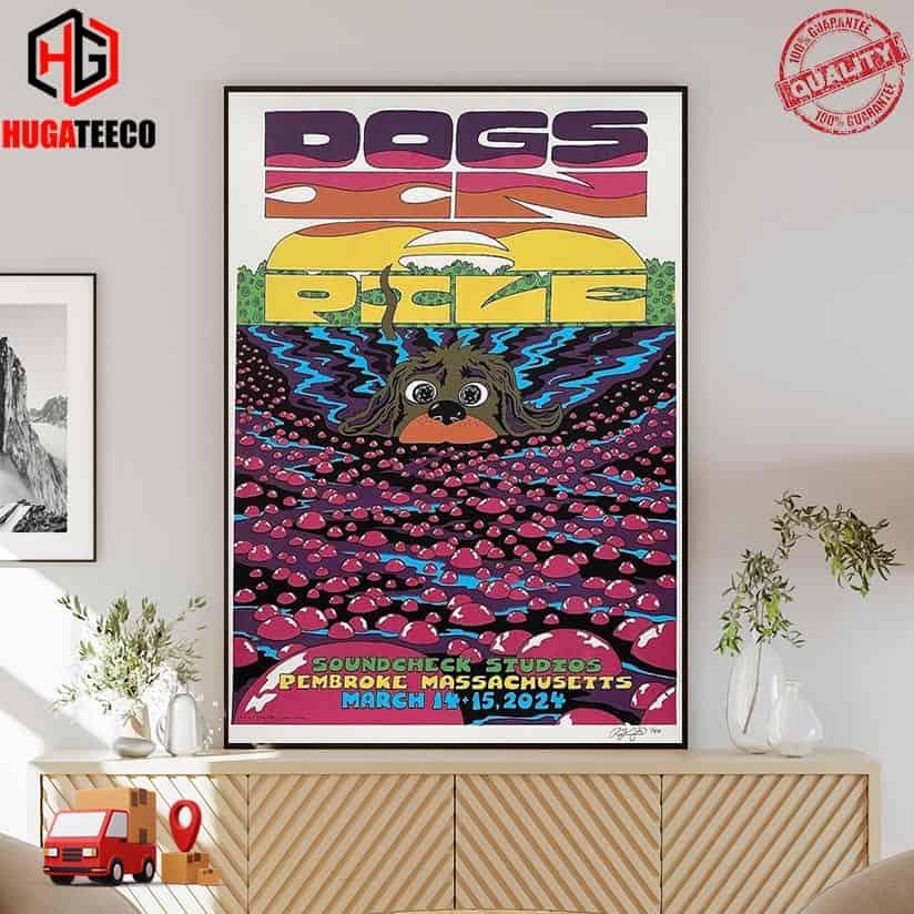 Dog In A Pie Band In Pembroke Massachusetts March 14-15 2024 Soundcheck Studios Poster Canvas