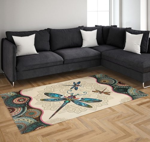 Dragonfly Mandala Rug