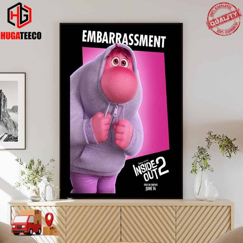 Embrassment Character In Inside Out 2 Only In Cinemas June 14 Poster Canvas