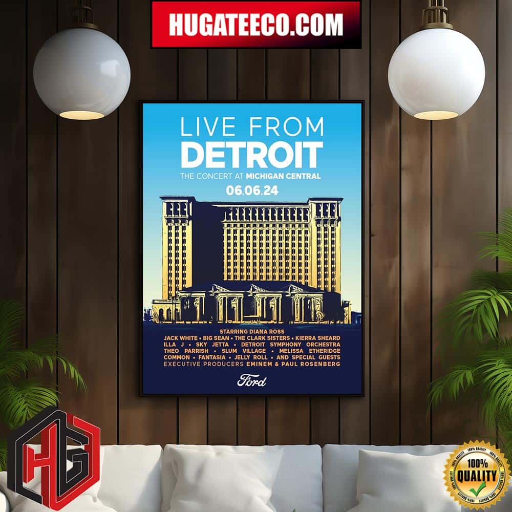 Eminem X Paul Rosenberg Are Set To Executive Produce Live From Detroit The Concert At Michigan Central Slated For June 6 2024 Home Decor Poster Canvas