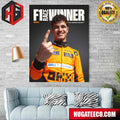 F1 Race Winner Miami Gp For Gil De Ferran Lando Norris Is A Formula 1 Race Winners Home Decor Poster Canvas