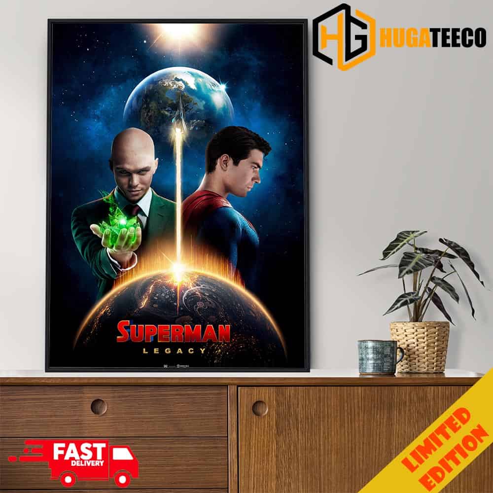 Fifteenth Poster For James Gunn‚Äôs Superman Legacy Film With David Corenswet Nicholas Hoult Is Lex Luthor Home Decor Poster Canvas