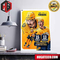 Filip Forsberg Number 9 During Nashville‚Äôs 18 Game Point Streak NHL Poster Canvas