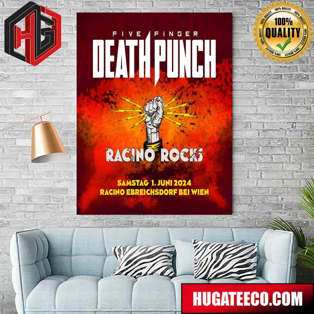 Five Finger Death Punch Austria We‚Äôre Coming To Racino Rocks June 1 2024 With Metallica Home Decor Poster Canvas